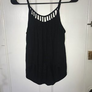 Black Tank Top w/Cutout Details